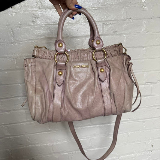 PreOwned Miu Miu Vitello leather two way bag